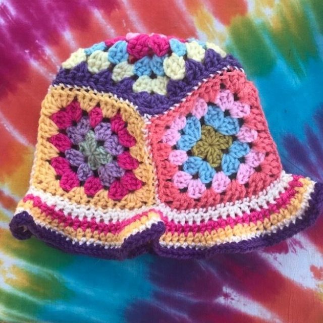 Granny Square Bucket Hat - Carroway Crochet