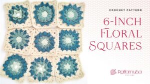 Crochet 6-Inch Floral Granny Squares - Free Patterns - Raffamusa Designs