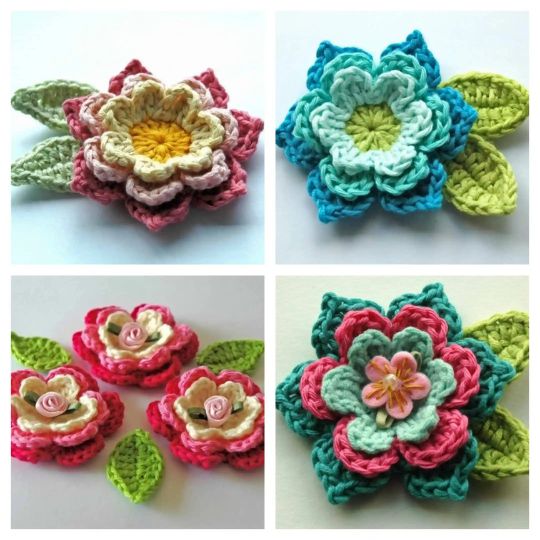 Annie Design Crochet - Blooming Flowers and Leaves