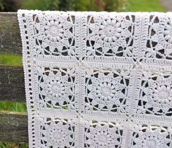 Crochet Blanket Flower - Annie Design Crochet