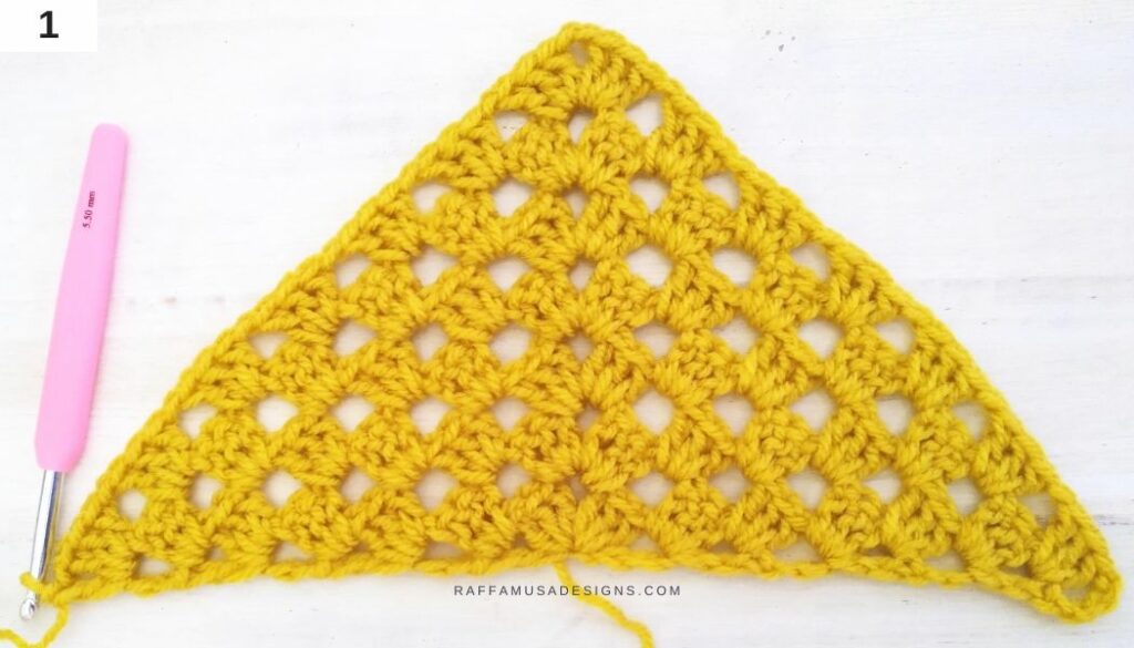 Crochet Arrow Point Granny Square Pattern - 1 - Raffamusa Designs