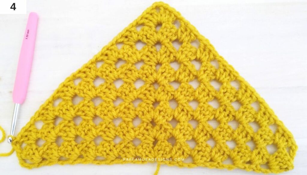 Crochet Arrow Point Granny Square Pattern - 4 - Raffamusa Designs