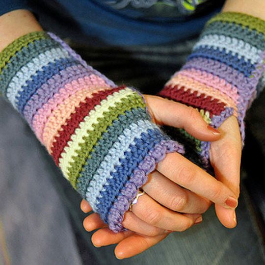 Attic24 - Crochet Striped Wristlets