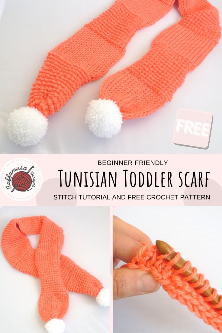 Tunisian Crochet Toddler scarf