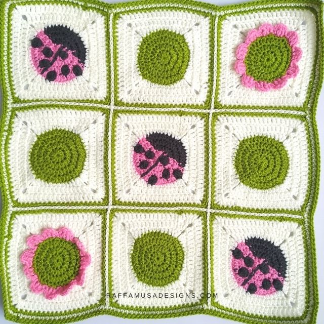 Add a border to your granny square panels.