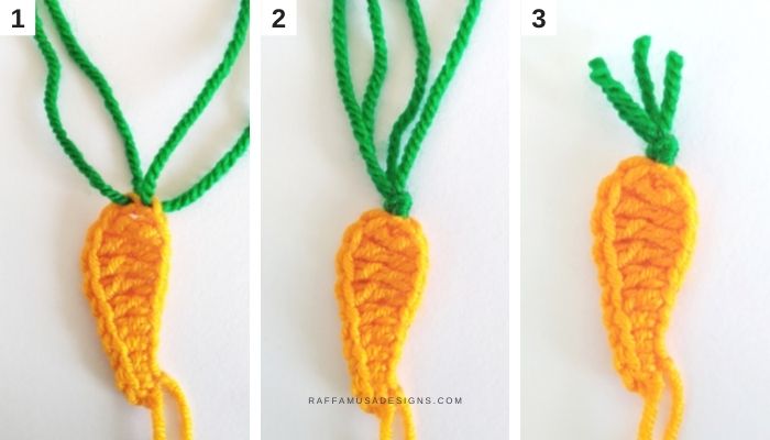 How to add some green to your carrot appliques - Raffamusa Designs