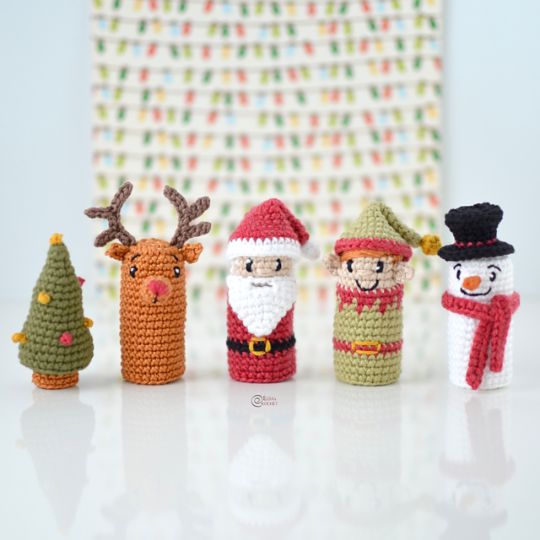 Christmas Finger Puppets - Elisa's Crochet