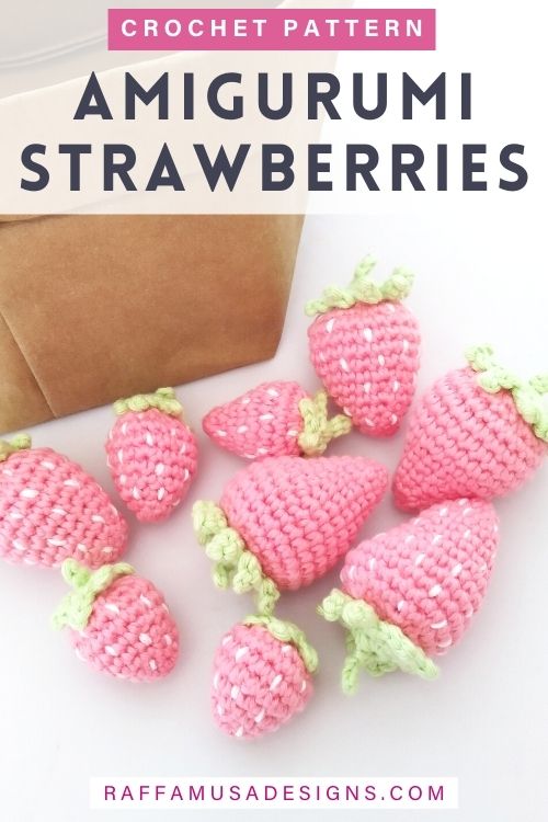 Crochet Amigurumi Strawberry - Free Pattern - Raffamusa Designs