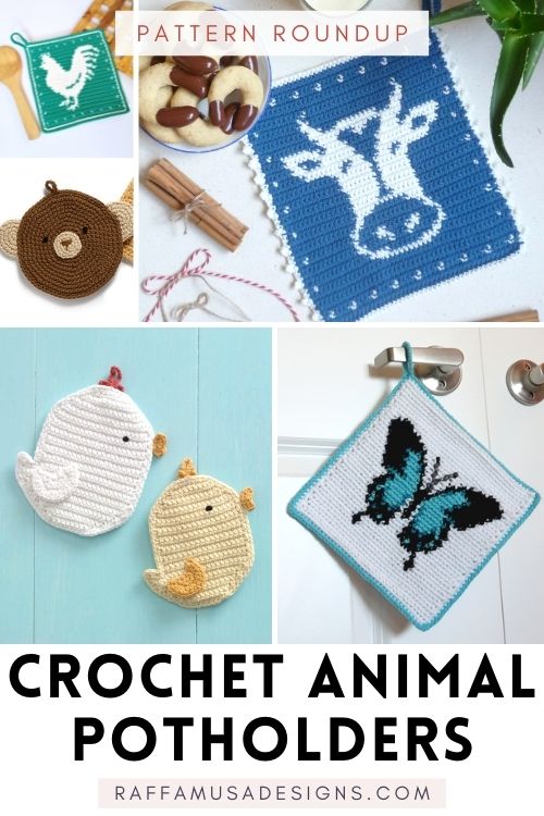 Free Crochet Animal Potholder Patterns - Raffamusa Designs