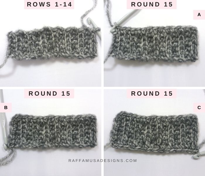 How to Crochet the Cuff of your Basic Fingerless Gloves - Free Crochet Pattern - Raffamusa Designs