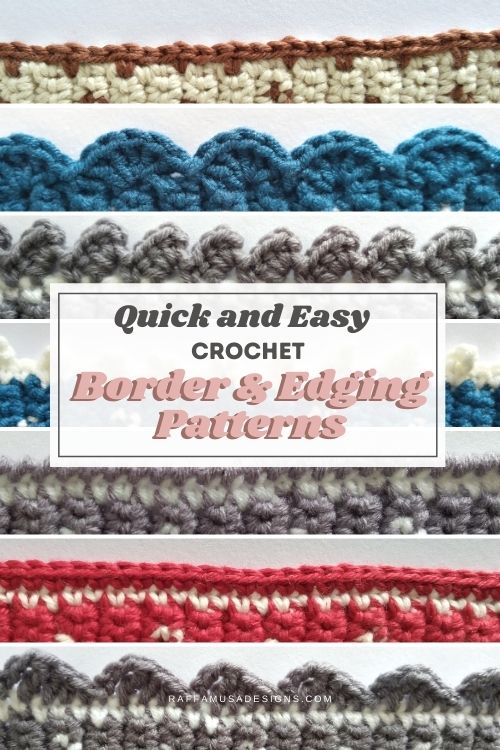 Quick and Easy Crochet Borders and Edgings Patterns in just Two Rows