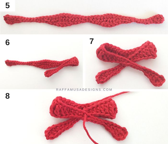 How to Assemble the Crochet Bow - Raffamusa Designs