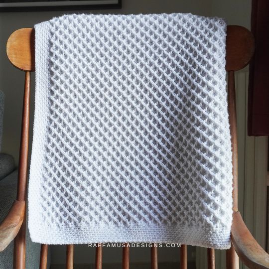 Crochet C2C Waffle Baby Blanket - Raffamusa Designs