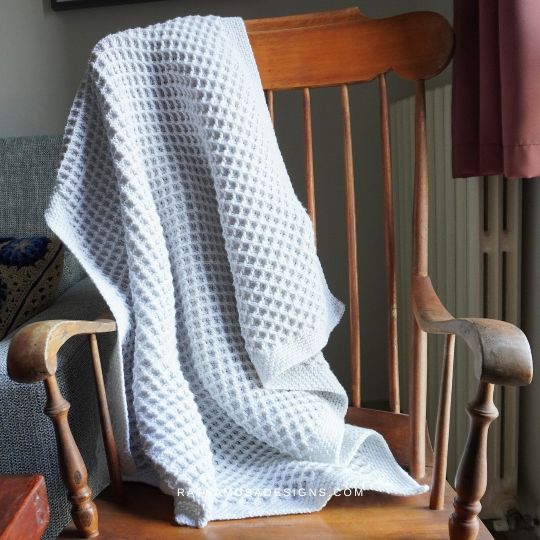 Crochet C2C Waffle Baby Blanket - Raffamusa Designs