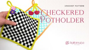 Checkered Potholder - Free Crochet Pattern - Raffamusa Designs