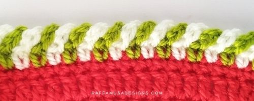 Crochet Candy Cane Border - Raffamusa Designs