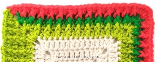 Front Post Double Crochet Border - Raffamusa Designs
