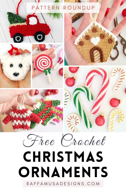 Free Crochet Christmas Ornament Patterns - Raffamusa Designs