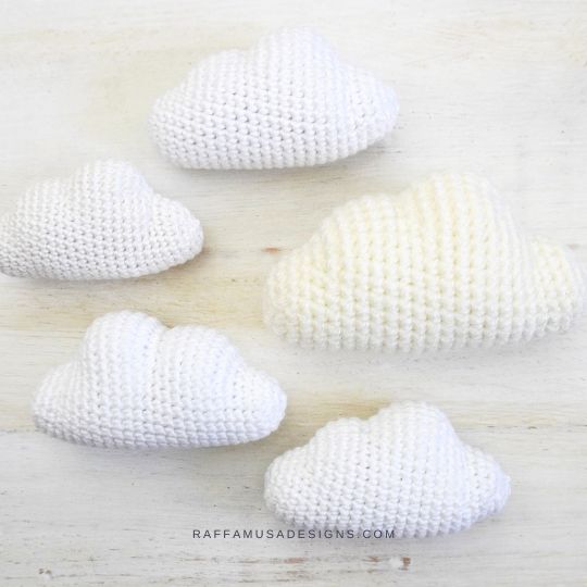 Amigurumi Clouds - Free Crochet Pattern - Raffamusa Designs