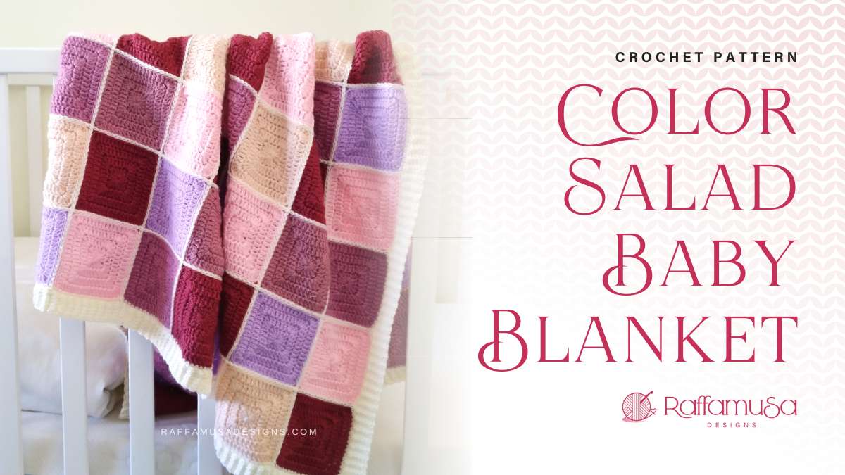 Color Salad Baby Blanket - Free Crochet Pattern - Raffamusa Designs