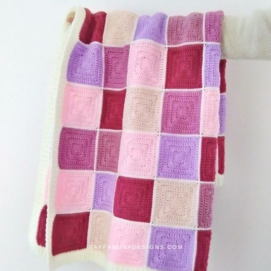Crochet Color Salad Baby Blanket - Raffamusa Designs