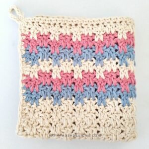 Crochet Cotton Candy Dishcloth • RaffamusaDesigns