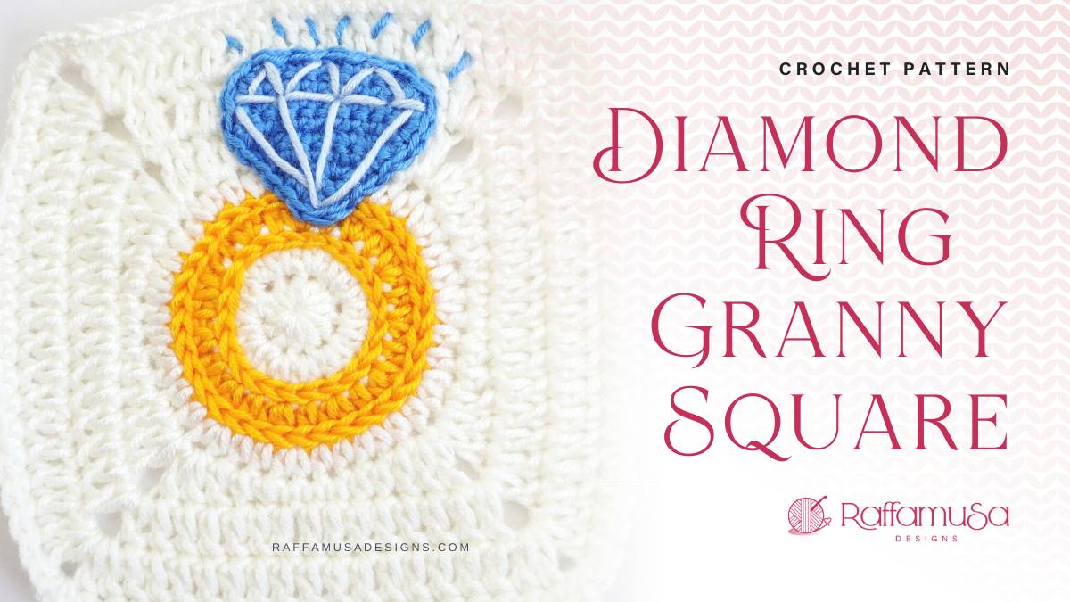 Diamond Ring Granny Square - Free Crochet Pattern - Raffamusa Designs