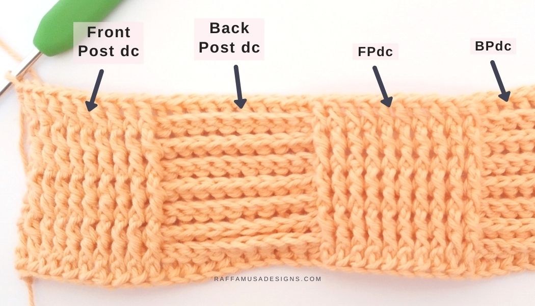 How to Crochet Front Post & Back Post Stitches – Step-by-Step Tutorial