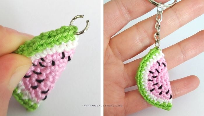 Assemble your fruit slice keychain