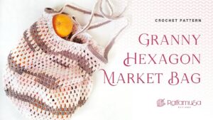 Granny Hexagon Market Bag - Free Crochet Pattern - Raffamusa Designs