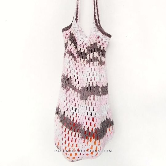 Crochet Granny Hexagon Market Bag - Raffamusa Designs