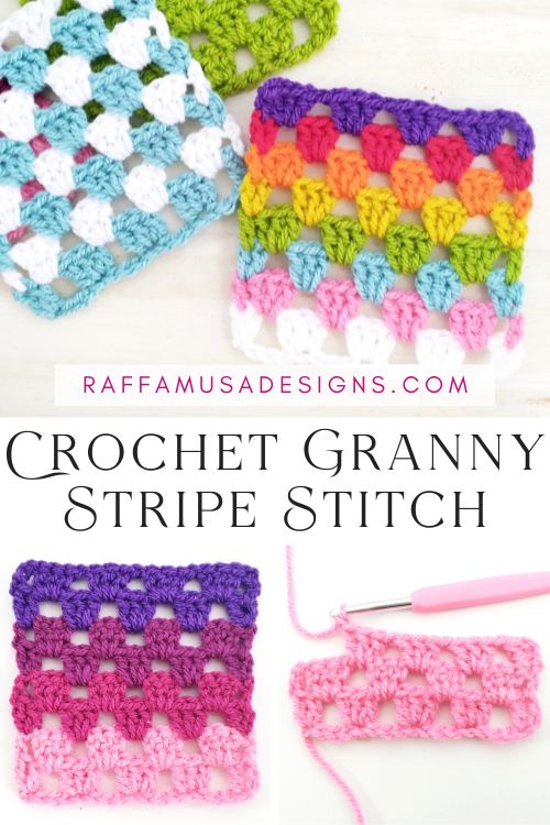 How to Crochet the Granny Stripe Stitch - Raffamusa Designs