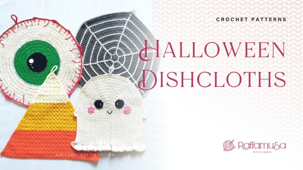 Crochet Halloween Dishcloths - Free Crochet Patterns - Raffamusa Designs