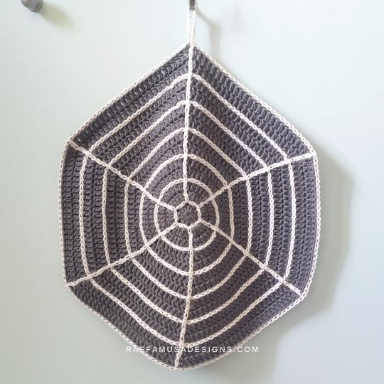 Crochet Spiderweb Dishcloth - Free Pattern - Raffamusa Designs