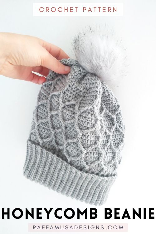 Honeycomb Textured Hat - Free Crochet Pattern - Raffamusa Designs