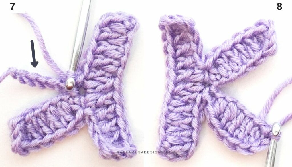 Crochet KISS Applique Tutorial - 4 - Raffamusa Designs