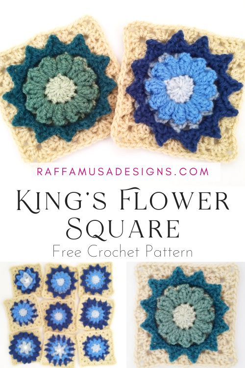 King's Flower Granny Square - Free Crochet Pattern