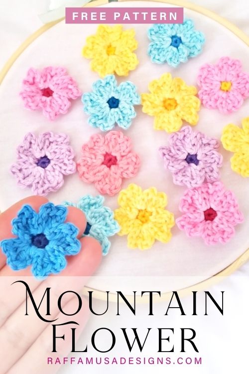 Little Mountain Flower - Free Crochet Pattern - Raffamusa Designs