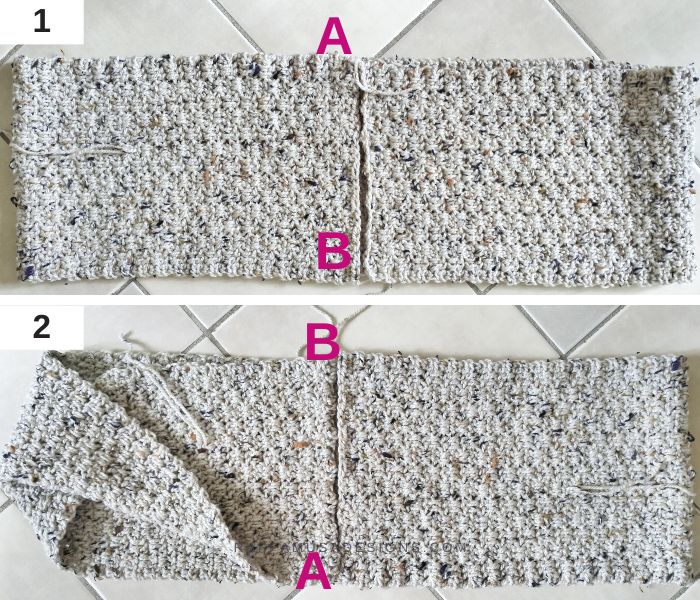 How to Assemble the Crochet Chunky Scarf - Raffamusa Designs