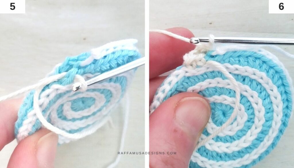 How to crochet the Swirl Lollipop Amigurumi - 5-6 - Raffamusa Designs