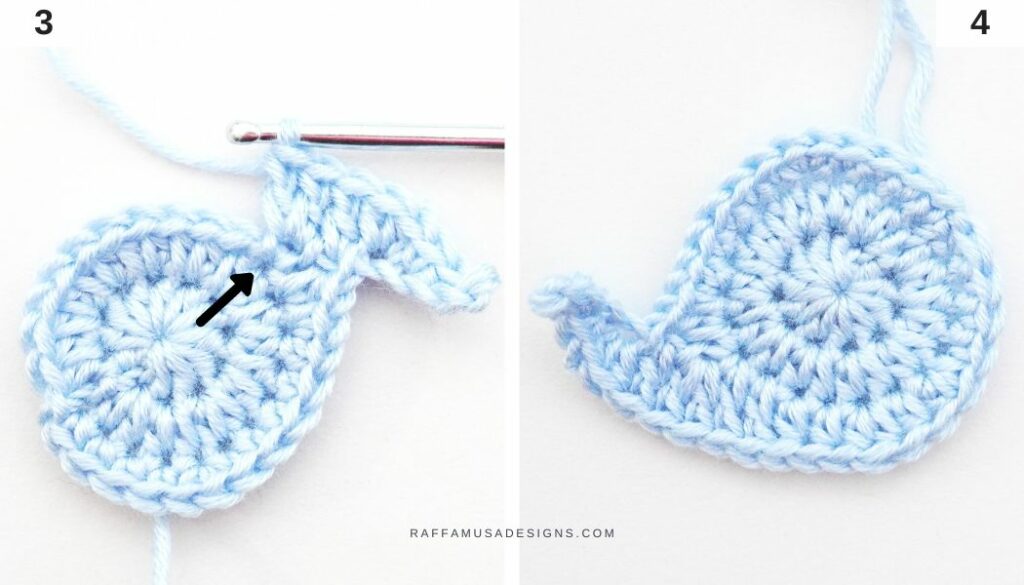 Crochet Love Bird Applique Tutorial - 2 - Raffamusa Designs