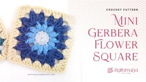 Mini Gerbera Flower Square - Free Crochet Pattern