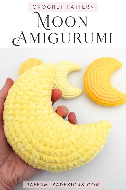 Crochet Moon Amigurumi - Free Pattern - Raffamusa Designs