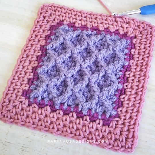 Crochet Moss Stitch Border - Raffamusa Designs