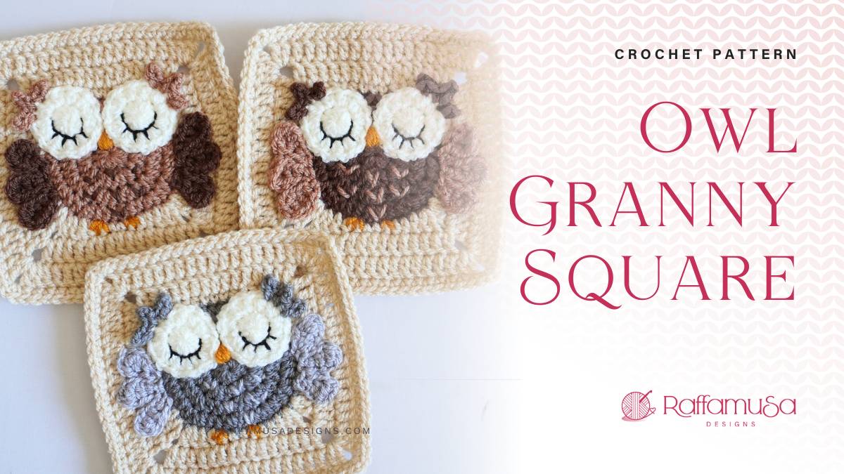 Owl granny square crochet pattern sale