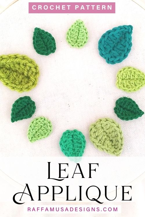 How to Crochet a Leaf Applique - Free Pattern - Raffamusa Designs