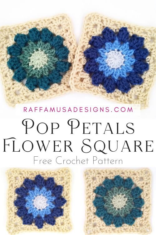 Pop Petals Flower Square - Free Crochet Pattern