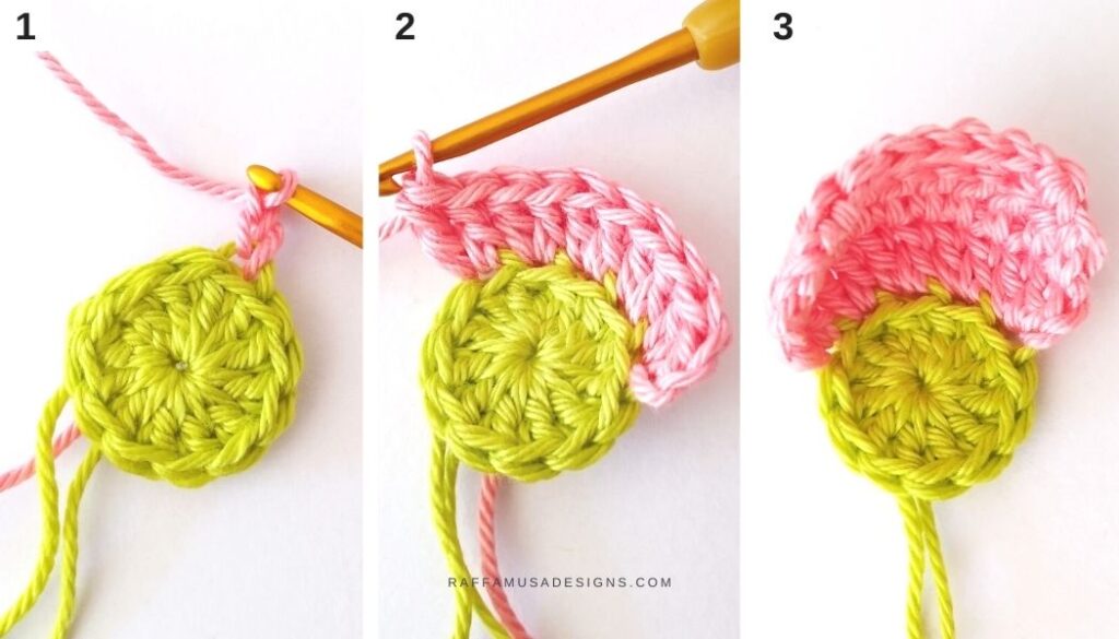 How to crochet a Poppy Flower - Step-by-Step Pattern Tutorial - 1 - Raffamusa Designs
