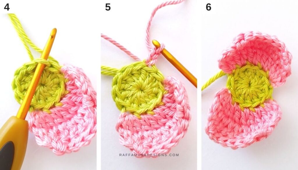 How to crochet a Poppy Flower - Step-by-Step Pattern Tutorial - 2 - Raffamusa Designs