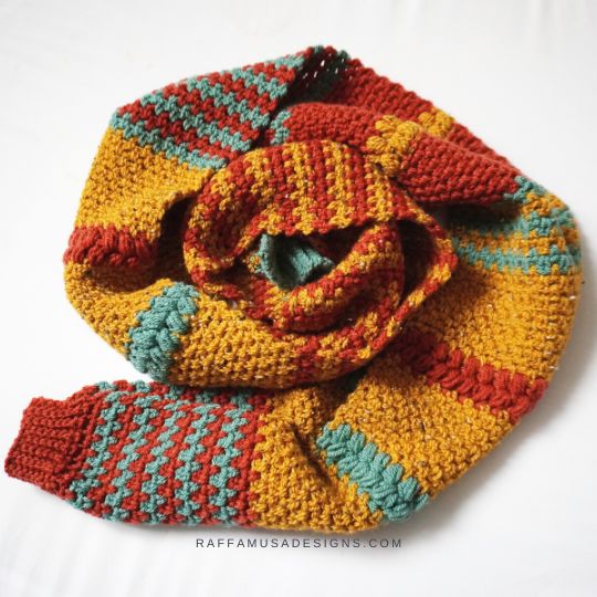 Pumpkin Spice Scarf - Free Crochet Pattern - Raffamusa Designs